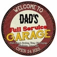 thumbnail image 1 of Dad's Full Service Garage 14" Round Metal Sign Man Cave Decor 100140037032, 1 of 1