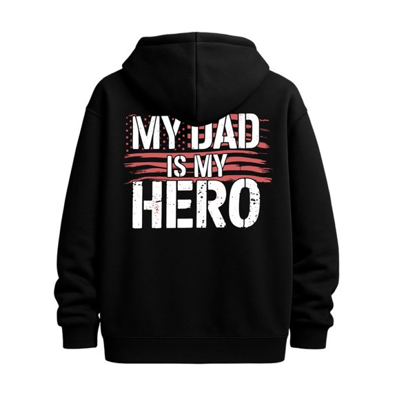 Dad's Hero hoodies Veteran for men hoodies black Drawstring Comfortable Oversized Hooded Pullover Sweatshirt graphic graphic for dad Basic Unisex Shirt Crewneck tshirts