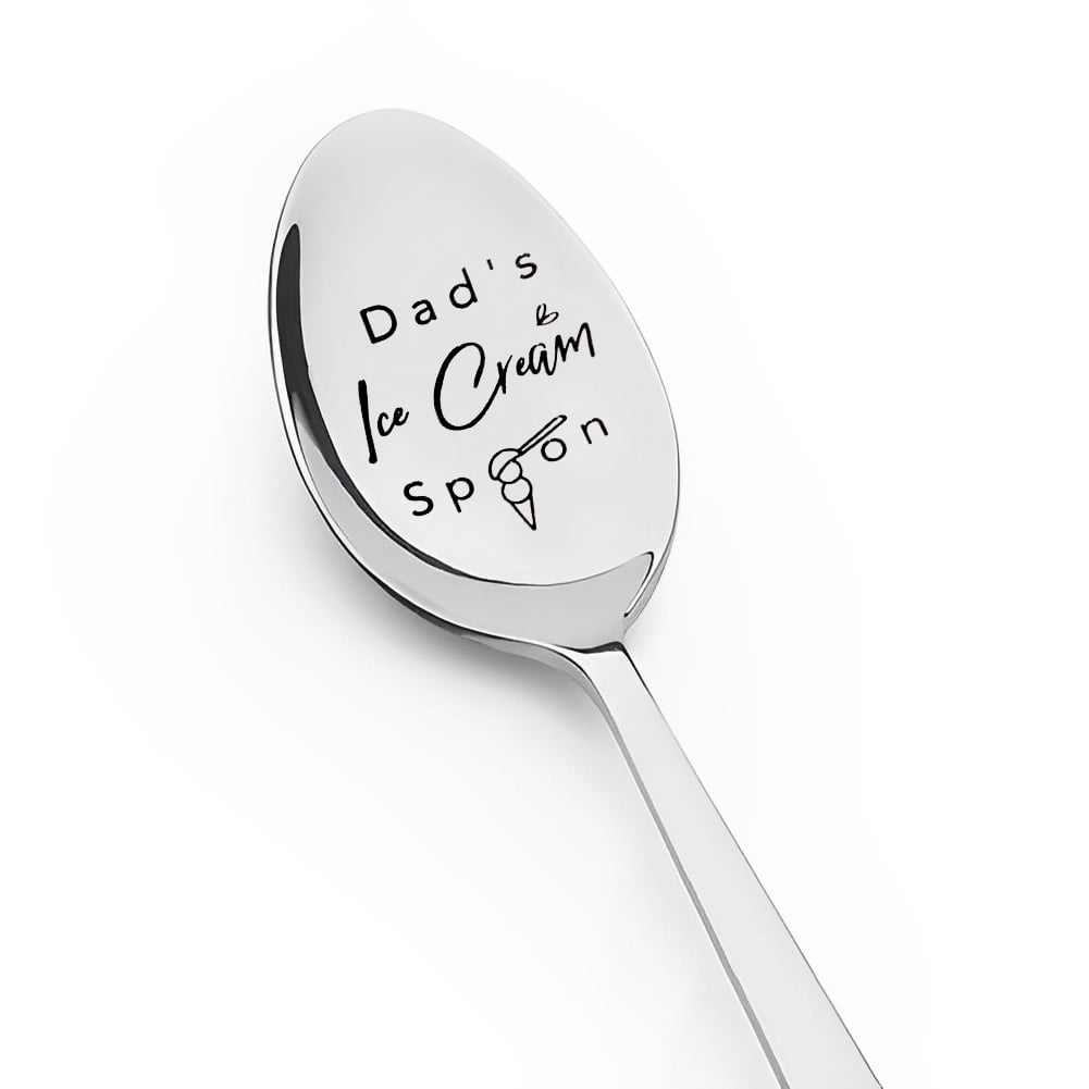 Set Regalo Per Papà: Ciotola E Cucchiaio A Pala Per Gelato Incisi – Regalo Divertente Per Compleanno, Festa Del Papà, Natale – Confezione Regalo