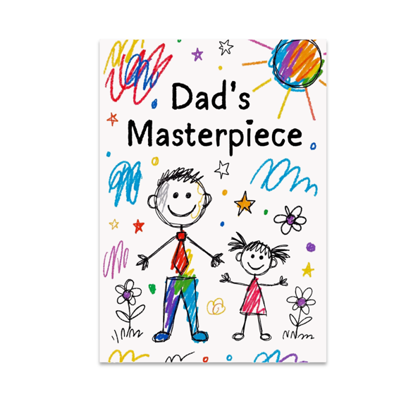 Dad's Masterpiece Wall Art - Playroom Decor - 13x19 Poster Print