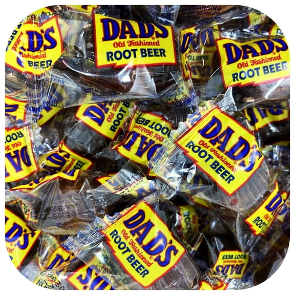 Dad's Root Beer Barrels Candy, 2lb Bulk Bag (Approximately 100 pcs), Old Fashioned Hard Candy, Individually Wrapped Candies
