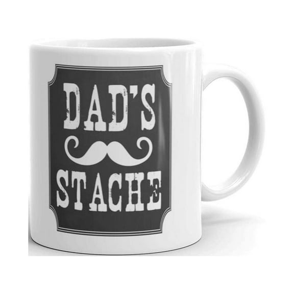 Dad's Stache Father's Day Gifts Coffee Tea Ceramic Mug Office Work Cup Gift 11oz
