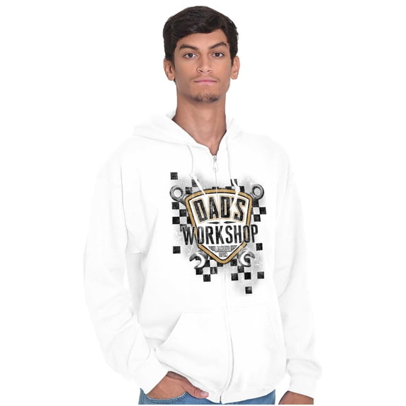 Dad's Workshop Father's Day Tools Zip Hoodie Sweatshirt Men Brisco Brands X