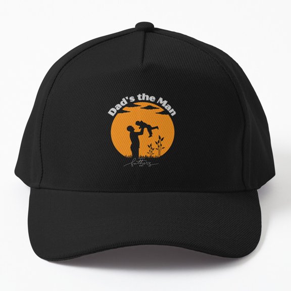 Dad's the Man Baseball Hat, Best Dad Family Appreciation Statement Design, Classic Cap