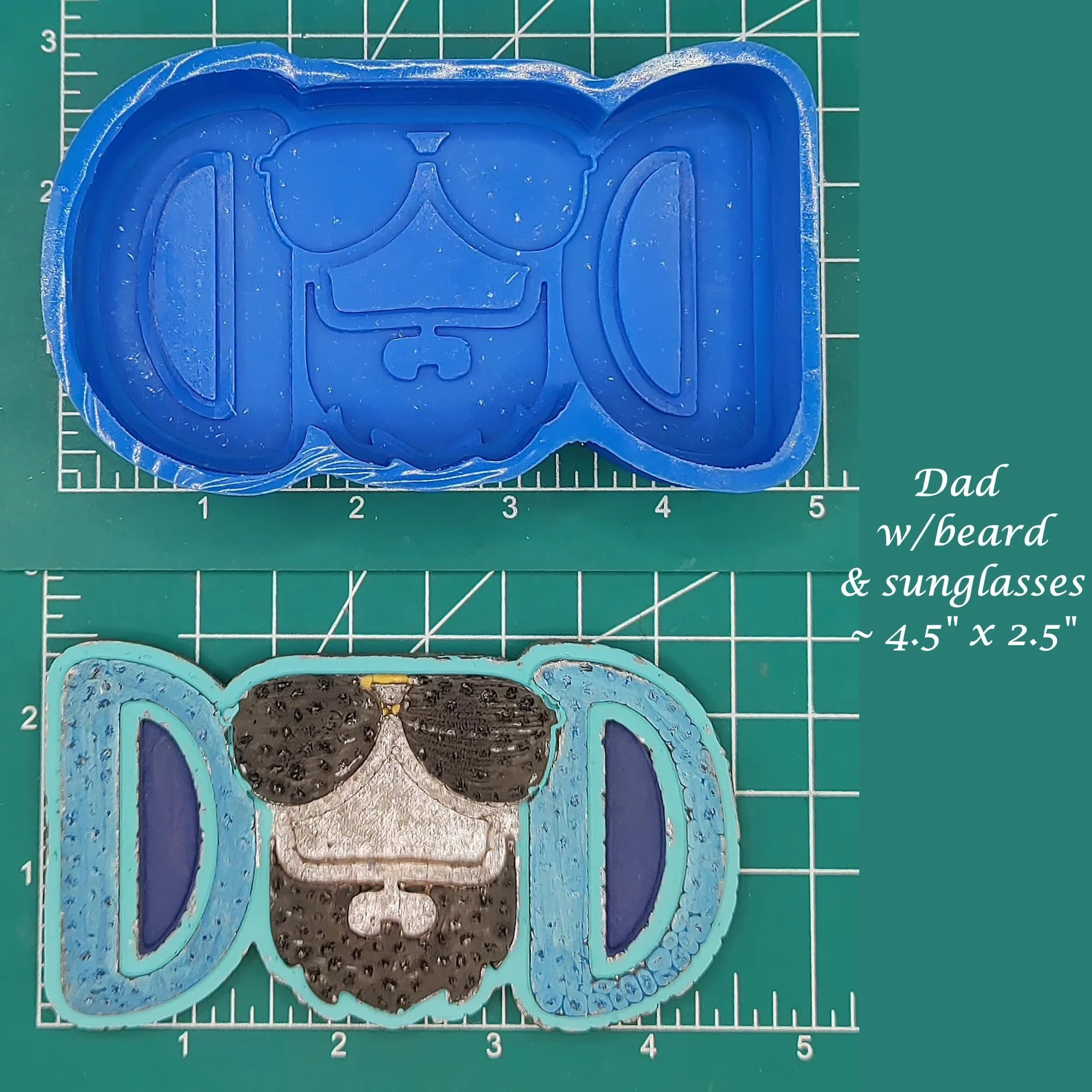 Dad with Beard & Sunglasses Silicone Freshie Mold