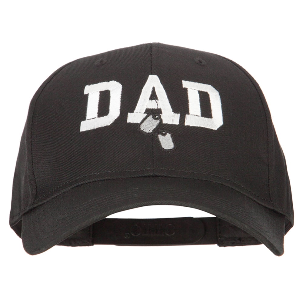 Dad with Military Dog Tags Embroidered Solid Cotton Pro Style Cap ...