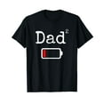 thumbnail image 1 of Dad2 Low Battery T-Shirt | Tired Dad Shirt | Funny Dad Gift, 1 of 5