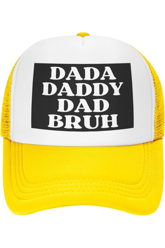 Dada Daddy Dad Bruh Mesh Cap Mesh Hat Women Men Trucker Hat Baseball Cap