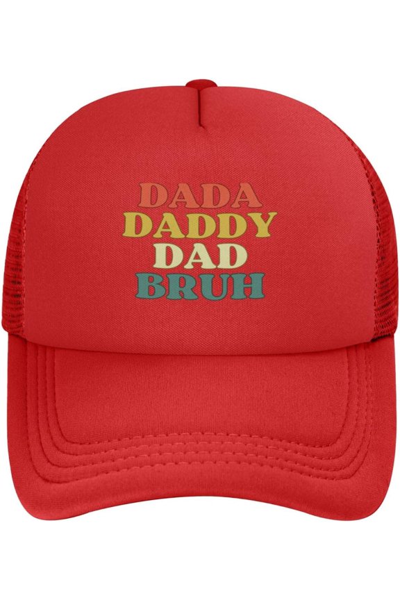 Dada Daddy Dad Bruh Mesh Hat Mesh Cap Trucker Hat Baseball Cap