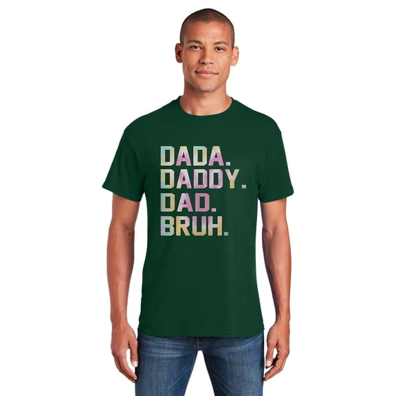 Dada Daddy Dad Bruh Tie Dye Jokes Funny Father's Day Humor Art T-Shirt Unisex, up to 5XL