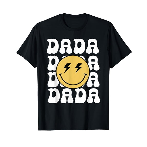 Dada Happy Face Birthday Family Matching Theme T-Shirt