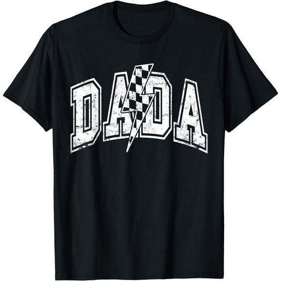 Dada Lightning Checkered Father's Day Dad Grandpa T-Shirt