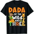 thumbnail image 1 of Dada Of The Wild and Three Zoo Theme Safari Birthday Jungle T-Shirt, 1 of 5