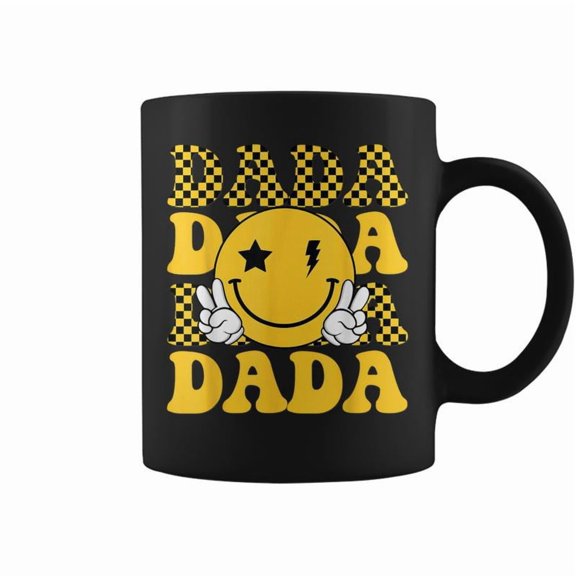 Dada One Happy Dude 1St Smile Face Birthday Family Matching Coffee Mugs