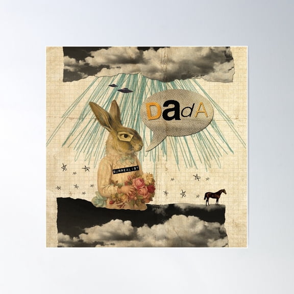 Dada Poster Wall Art, Modern Wall Decor For Living Room Bedroom, 17x17 UNFRAMED