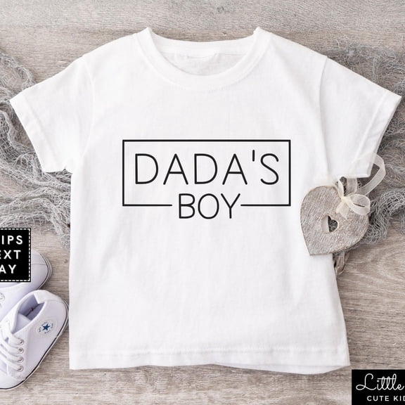 Dada'S Boy Toddler Shirt, Minimalist Fathers Day Baby Tee, Dad'S Little Boy Kids Raglan, Baby Announcement, Baby Shower Gift TODDLER SHORT SLEEVE TEE BELLA CANVAS 3001T