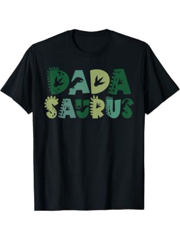 Dada Saurus Dad Dinosaur Three Rex Birthday Boy Girl Family T-Shirt