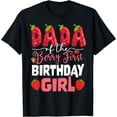 thumbnail image 1 of Dada of The Berry First Birthday of Girl Strawberry Dad T-Shirt, 1 of 3