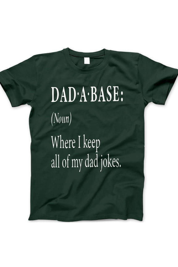 Dadabase T-Shirt – Funny Dad Jokes Dictionary Graphic Tee, Father’s Day Gift for Pun-Loving Dads, Nerdy Humor Shirt for Men