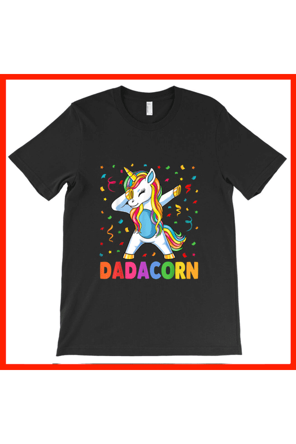 Dadacorn Unicorn Dab T-Shirt Funny Father's Day Gift for Dad AH4668, Premium for Unisex - Extended Sizes Up to 5XL