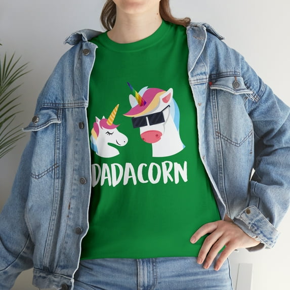 Dadacorn Unicorn Dad And Baby Fathers Day T-Shirt