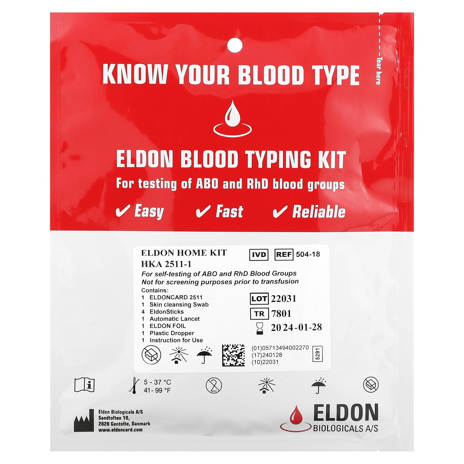 Blood Type Testing Kit (SPECIAL ORDER ONLY)