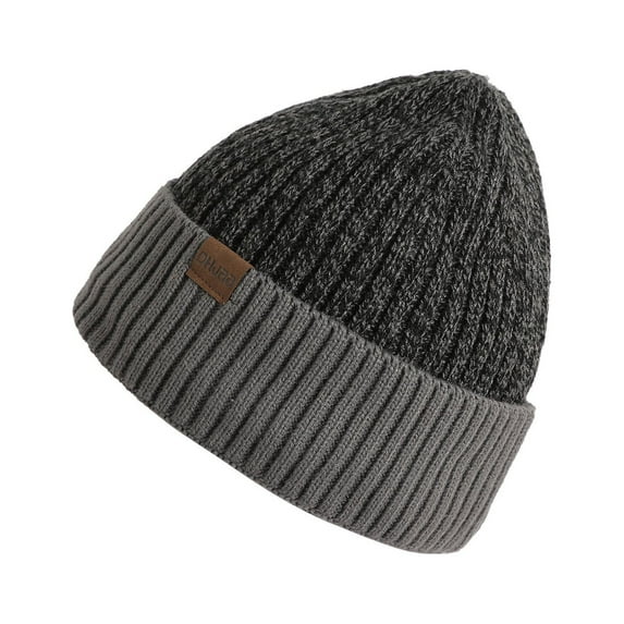 Dadaria Beanie Hats for Men Double-layer Woolen Hat And Velvet Warm Mixed Color Men Knitted Hat Gray,Men