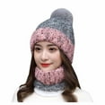 thumbnail image 1 of Dadaria Beanie Hats for Womens Earmuffs Add Flocking Thermal Cycling Warm Winter Hat Knitting Scarf Hat Gray Free Size,Women, 1 of 6