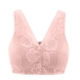 thumbnail image 1 of Dadaria Cotton Bras for Women Bra Wire Free Underwear OnePiece Bra Everyday Underwear Bras Pink 46,Women, 1 of 9