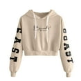 thumbnail image 1 of Dadaria Crop Sweatshirts for Women Cheap East Coast Long Sleeve Tops Ladies Printed Sweatshirt Short Blouse S Small,Female, 1 of 3