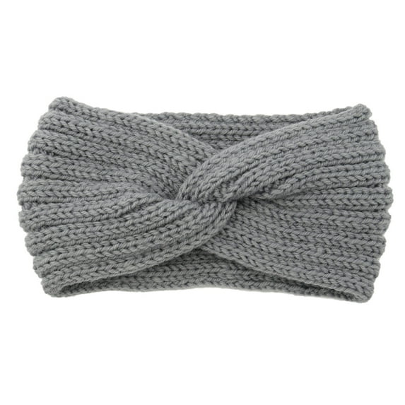 Dadaria Headband for Women Soft Stretch Ear Warmer Headband Women Winter Cable Knit Headbands Hairbands Gray,Women