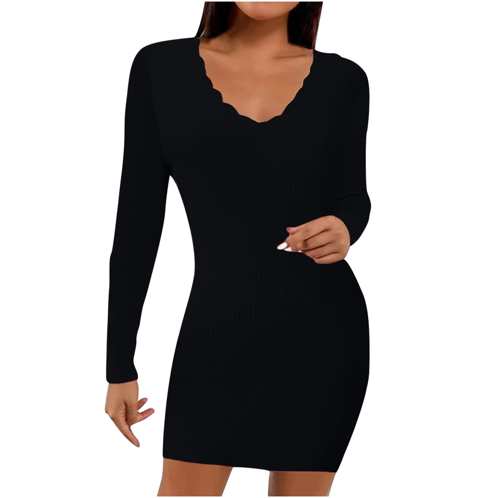 knee length dresses for ladies One Sleeve Homecoming Dresses Tight Black Sequin Teen Dress, AST1333 –  Asteria main image 1