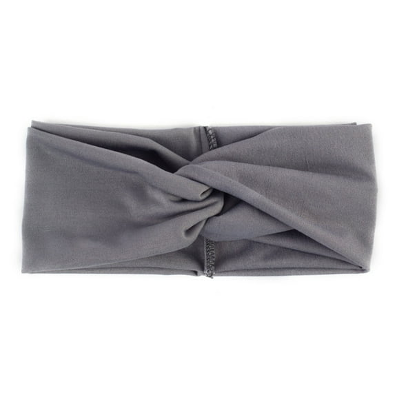 Dadaria Knotted Headband for Women Fashion Casual Solid Color Yoga Knitting Headband Handmade Sport Hairband Gray,Women
