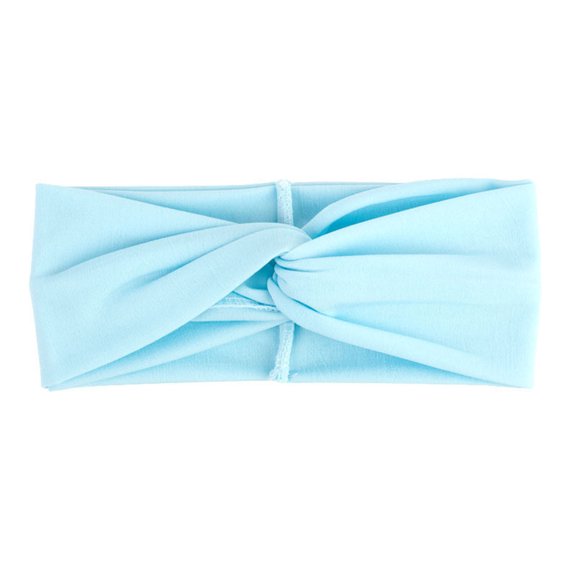 Dadaria Knotted Headband for Women Fashion Casual Solid Color Yoga Knitting Headband Handmade Sport Hairband Light blue,Women