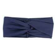 Dadaria Knotted Headband for Women Fashion Casual Solid Color Yoga Knitting Headband Handmade Sport Hairband Navy,Women