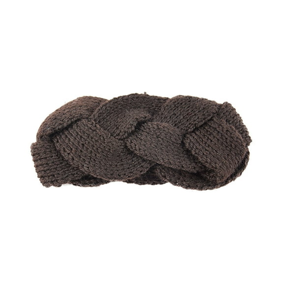 Dadaria Knotted Headband for Women Fashion Keep Warm Knitting Headband Handmade Sport Hairband Coffee,Women