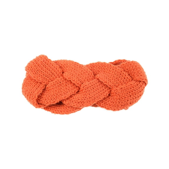 Dadaria Knotted Headband for Women Fashion Keep Warm Knitting Headband Handmade Sport Hairband Orange,Women