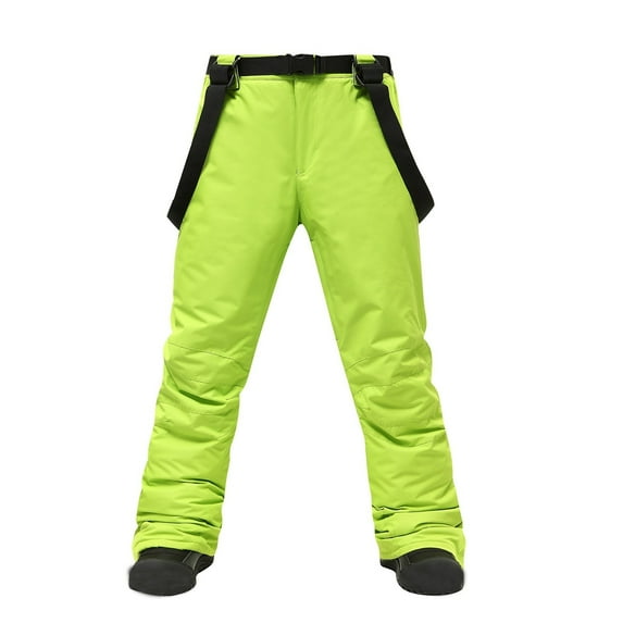 Dadaria Men Waterproof Insulated Snowboard Suspenders Pants Snow Ski Bib Trousers Green XL,Men
