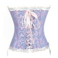 thumbnail image 1 of Dadaria Shirts for Women Dressy Casual Womens Sexy Vintage Gothic Party Floral Lace Up Slim Corset Bustier Tube Top Purple XXXXXL,Women, 1 of 1