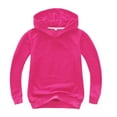 thumbnail image 1 of Dadaria Toddler Sweatshirt 2Y-10Y Toddlers Kids Baby Boys Girls Hooded Solid Thick Coat Sweatshirt Pullover Hot Pink 100,Toddler, 1 of 4