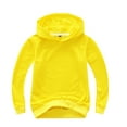 thumbnail image 1 of Dadaria Toddler Sweatshirt 2Y-10Y Toddlers Kids Baby Boys Girls Hooded Solid Thick Coat Sweatshirt Pullover Yellow 140,Toddler, 1 of 4