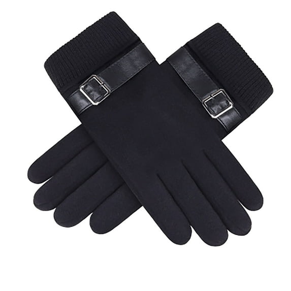 Dadaria Womens Gloves Women Winter Outdoor Plus Velvet Thicken Keep Warm Casual Windproof Gloves Black,Women