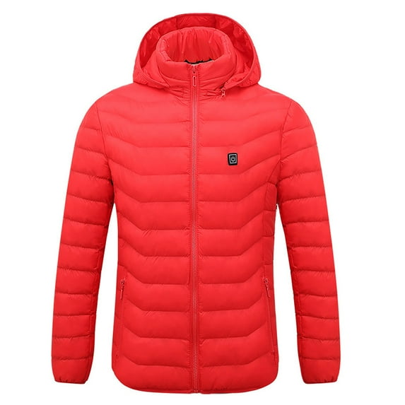 Dadaria Womens Heated Jacket Outdoor Warm Clothing Heated For Riding Skiing Fishing Charging Via Heated Coat Red XXL,Unisex