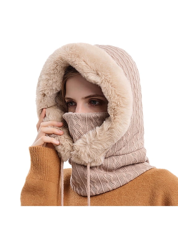Womens Winter Hats Women Winter Fashion Hat Windproof Outdoors Warm Leisure Hat Beige One Size,Women