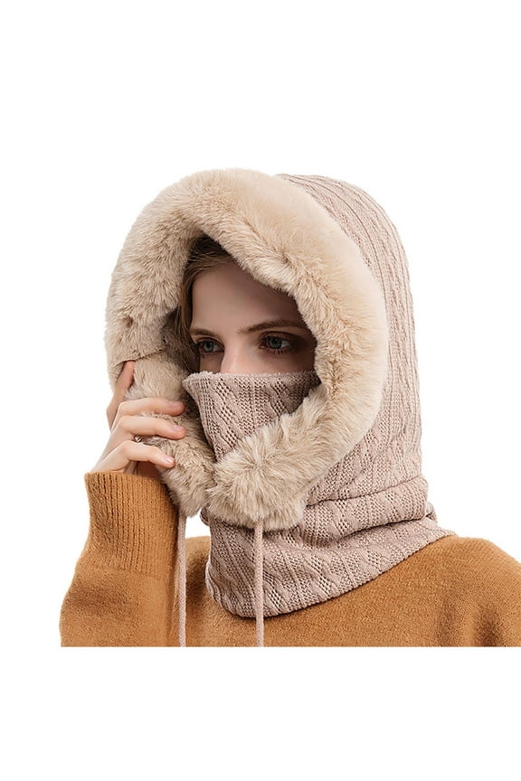 Womens Winter Hats Women Winter Fashion Hat Windproof Outdoors Warm Leisure Hat Beige One Size,Women