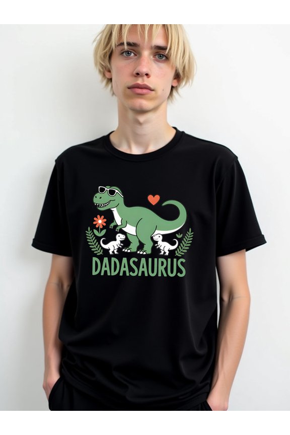 Dadasaurus Dad T-Shirt Mens t-shirt black funny 2026 Everyday wear, perfect for the office, dates,and outings Trendy Unisex Shirt Short Sleeve tshirts