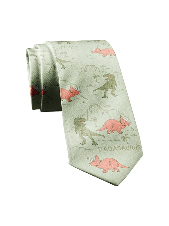 Dadasaurus Necktie Funny Ties for Men Dinosaur Dad Tie Mens Novelty Neckties