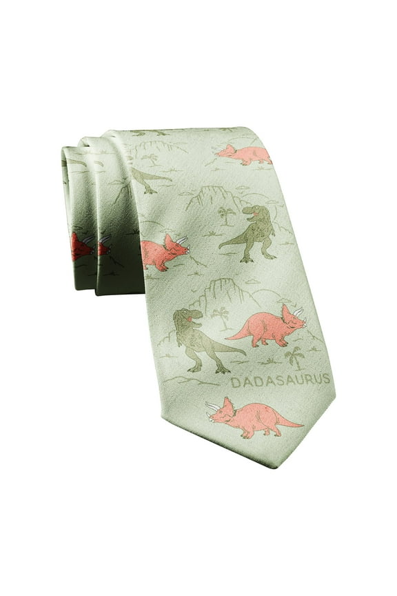 Dadasaurus Necktie Funny Ties for Men Dinosaur Dad Tie Mens Novelty Neckties