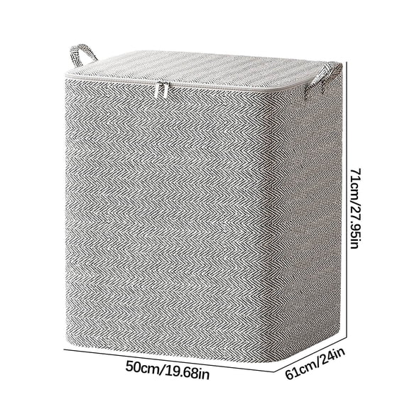 Dadatutu 20L to 220L Extra Large Capacity Storage Bag with Zipper, Storage Basket with Lid and Handle, Organizer Bins for Blankets, Toys and Quilt Clothes, Collapsible Fabric Storage Basket Container
