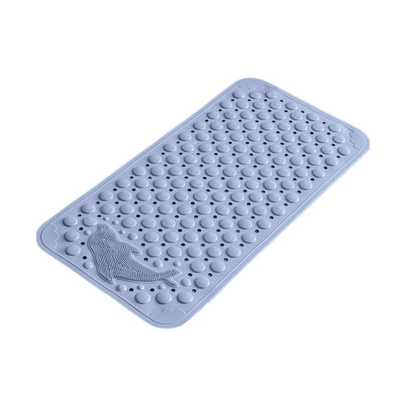 Dadatutu 29"X17" Foot Scrubber Shower Mat, Bathtub Mat with Antislip Suction Cups and Drain Holes, Non Slip Bath Floor Mats for Feet Massage Shower Rug